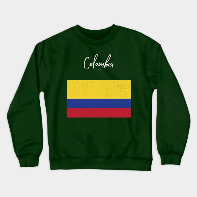 Colombia Flag Crewneck Sweatshirt by phenomad